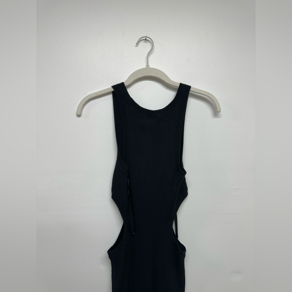 Abercrombie and fitch black elevated knit cutout midi dress - Picture 7 of 8